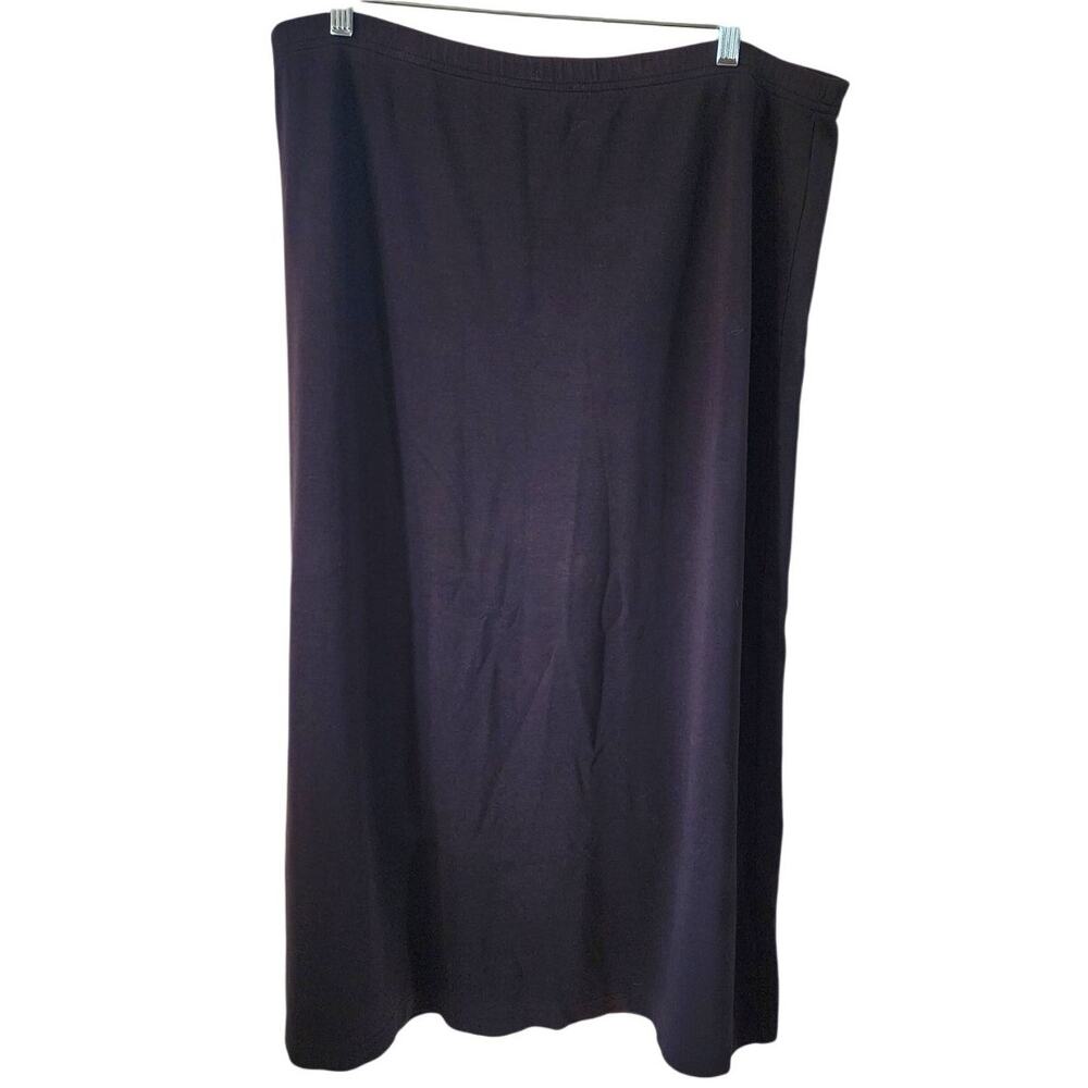 L.L. Bean Black Spandex Maxi Pull On Skirt Size XL